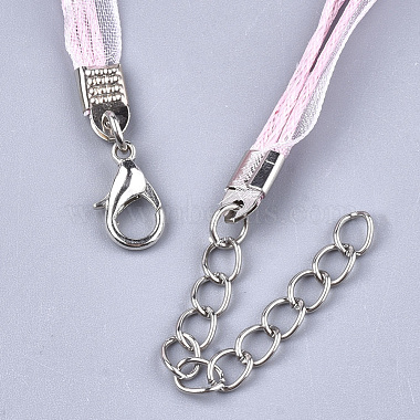 Waxed Cord and Organza Ribbon Necklace Making(NCOR-T002-134)-3
