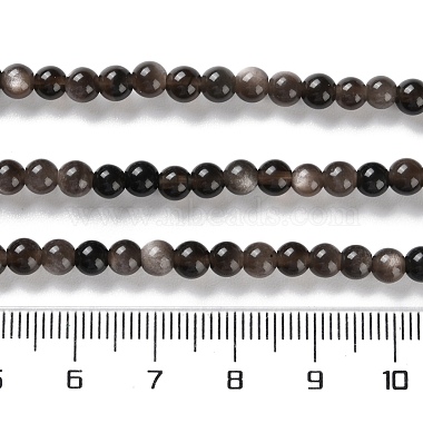 Natural Silver Obsidian Beads Strands(X-G-S150-20A-4mm)-5