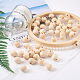 Craftdady 120pcs 12 styles perles européennes en bois naturel non fini(WOOD-CD0001-09)-5