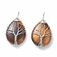 Natural Tiger Eye Pendants(G-G681-21A)-2