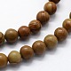 Chapelets de perles en pierre en bois naturel(G-I199-17-10mm)-3