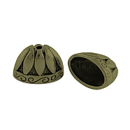 Tibetan Style Alloy Bead Cones, For Tassels Pendant,  Cadmium Free & Nickel Free & Lead Free, Antique Bronze, 13x20x12mm, Hole: 2mm(X-TIBE-976-AB-FF)