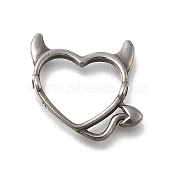 304 Stainless Steel Bead Frame, Heart, Anti-Tarnish, Stainless Steel Color, 20.5x22.5x3.5mm, Hole: 1.6mm(STAS-C119-13P)