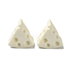 Resin Decoden Cabochons, DIY Hair Accessories, Cheese, White, 19.5x19.5x11mm(CRES-P017-01B)