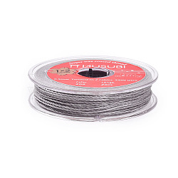 2-Ply Round Waxed Cotton Thread Cords, Import From Japan, Light Grey, 0.5mm, about 21.87 Yards(20m)/Roll(YC-T004-01A-06)