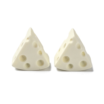 Resin Decoden Cabochons, DIY Hair Accessories, Cheese, White, 19.5x19.5x11mm
