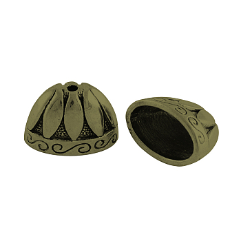 Tibetan Style Alloy Bead Cones, For Tassels Pendant,  Cadmium Free & Nickel Free & Lead Free, Antique Bronze, 13x20x12mm, Hole: 2mm