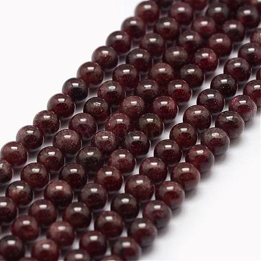 5mm Round Garnet Beads