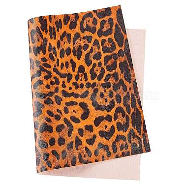 10 pcs 10 couleurs laser pu cuir tissu imprimé léopard(DIY-SZ0001-89)-5