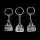 Porte-clés pendentif de sac en cristal de quartz naturel(G-Z033-16P-07)-1