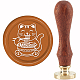 Brass Wax Seal Stamp with Handle(AJEW-WH0184-0428)-1