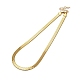 Ion Plating(IP) 304 Stainless Steel Herringbone Chain Necklace for Men Women(X-NJEW-E076-03E-G)-1