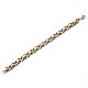 Two Tone 201 Stainless Steel Byzantine Chain Bracelet for Men Women(BJEW-S057-87B)-2
