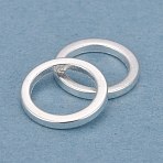 Brass Linking Rings, Cadmium Free & Lead Free, Long-Lasting Plated, Round Ring, 925 Sterling Silver Plated, 8x1mm, Inner Diameter: 6mm(KK-Y003-03C-S)
