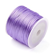 30M Nylon Rattail Satin Cord, Beading String, for Chinese Knotting, Jewelry Making, Lilac, 1mm, about 32.81 Yards(30m)/Roll(NWIR-YW0001-04-07)