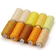 10 Colors Polyester Sewing Thread, Mixed Color, 260x60x27mm, 10pcs/set(PW-WG4C286-10)