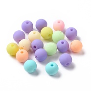 Acrylic Beads, Round, Mixed Color, 9.5x9mm, Hole: 2mm, about 943pcs/500g(OACR-E009-04B)