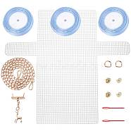 DIY Knitting Crochet Bags Kit, Including Mesh Plastic Canvas Sheets, Ribbon, Knitting Needles, D Ring, Snap Button, Bag Strap Chains, Deer Decorative Button, for DIY Craft Shoulder Bags Accessories, Mixed Color, 360x395x1.5mm(DIY-WH0189-92)