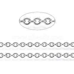 Brass Cable Chains, Soldered, with Spool, Oval, Cadmium Free & Lead Free, Gunmetal, 2.5x2x0.45mm, about 301.83 Feet(92m)/roll.(CHC027Y-B)