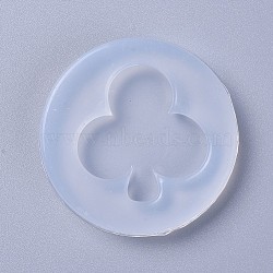 Silicone Molds, Resin Casting Molds, For UV Resin, Epoxy Resin Jewelry Making, Plum Blossom, White, 53x8mm, Plum Blossom: 38x36mm(X-DIY-L026-020)