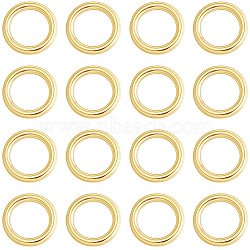 20Pcs 925 Sterling Silver Round Rings, Soldered Jump Rings, Closed Jump Rings, Real 18K Gold Plated, 20 Gauge, 5x0.8mm, Inner Diameter: 3mm(STER-BBC0009-64A-G)
