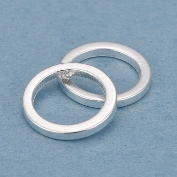 Brass Linking Rings, Long-Lasting Plated, Round Ring, 925 Sterling Silver Plated, 8x1mm, Inner Diameter: 6mm