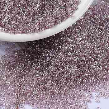 MIYUKI Round Rocailles Beads, Japanese Seed Beads, 15/0, (RR168) Transparent Smoky Amethyst Luster, 1.5mm, Hole: 0.7mm, about 5555pcs/10g