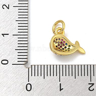 Rack Plating Brass Micro Pave Cubic Zirconia Charms(KK-I718-03G-D)-3