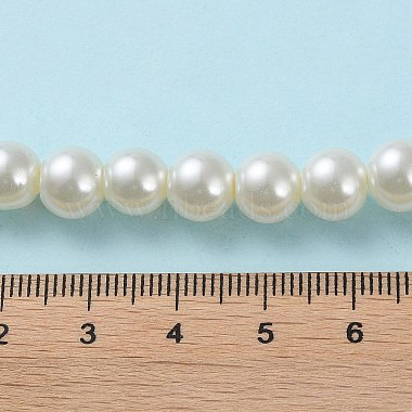 Baking Painted Pearlized Glass Pearl Round Bead Strands(HY-Q330-8mm-02)-5