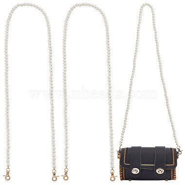 Elite 2Pcs ABS Plastic Imitation Pearl Beaded Bag Straps(AJEW-PH0003-99B)-8