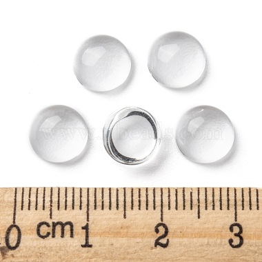 Transparent Half Round Glass Cabochons(GGLA-R027-8mm)-5