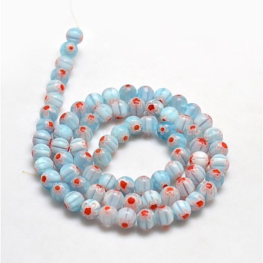 Round Millefiori Glass Beads Strands(LK-P001-22)-3