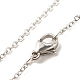 Natural Gemstone Heart Pendant Necklace with 304 Stainless Steel Cable Chains for Women(NJEW-JN03852-02)-8
