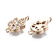 Brass Micro Pave Clear Cubic Zirconia Links Connectors(KK-S359-157-RS)-2