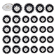 24Pcs 3 Style 1-Hole Zinc Alloy Enamel Shank Buttons(BUTT-NB0001-65C)-1