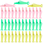 Fish Shape Sewing Machine Needle Threaders, Quick Sewing Threader Needle Guide Tool, Plastic Sewing Wire Loop, Mixed Color, 32x8x4mm(DIY-CP0011-19A)