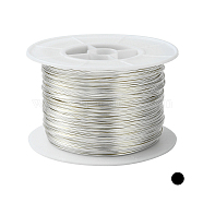 Round Copper Jewelry Wire,Long-Lasting Plated,Silver Color Plated,20 Gauge,0.8mm, about 360.89 Feet(110m)/500g(CWIR-S003-0.8mm-02S)