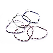 Faux Suede Cord Braided Necklaces, with 304 Stainless Steel Lobster Claw Clasps and Iron Findings, Mixed Color, 14.96 inch(38cm)(NJEW-JN02505)