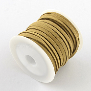 Faux Suede Cord, Faux Suede Lace, BurlyWood, 4x1.5mm, about 5.46 yards(5m)/roll, 25rolls/bag(LW-R003-4mm-1117)