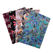 Cotton Craft Fabric, Bundle Rectangle Patchwork Lint Different Designs, for DIY Sewing Quilting Scrapbooking, with Japanese Zephyr Style Pattern, Colorful, 25x20cm, 5pcs/set(PW-WG77896-07)