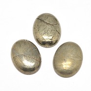 Oval Natural Pyrite Cabochons, 18x13x6mm(G-I125-10-18x13mm)