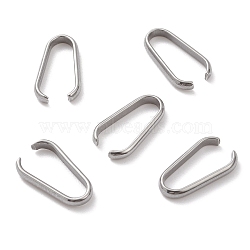 Non-Tarnish 304 Stainless Steel Quick Link Connectors, Stainless Steel Color, 15x8x2mm, Inner Diameter: 13x6mm(STAS-G243-16B-P)