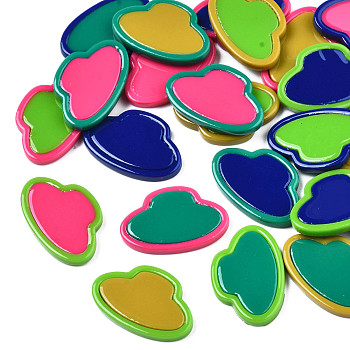 Opaque Cellulose Acetate(Resin) Cabochons, Hat, Mixed Color, 15.5x24x2.5mm