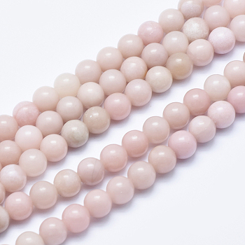 Natural Pink Opal Beads Strands, Round, 8mm, Hole: 1mm, about 48pcs/strand, 15.7 inch(40cm)