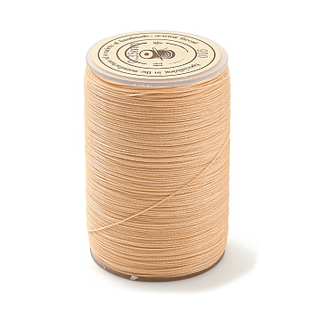 Round Waxed Polyester Thread String, Micro Macrame Cord, Twisted Cord, for Leather Sewing Stitching, Moccasin, 0.3~0.4mm, about 174.98 Yards(160m)/Roll