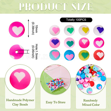 100Pcs Handmade Polymer Clay Beads(CLAY-TA0001-92A)-4