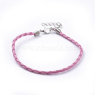 Pink Imitation Leather Bracelet Making