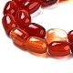 Le baril de pierres précieuses en forme de teint naturelles agate rouge perles de pierre brins(G-S114-05)-4