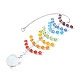 Faceted Round Glass Pendants Decoration(HJEW-TA00023)-5