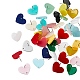 суперфиндинги 38шт. 19 цвета акриловые фурнитура для сережек-пусетов в форме сердца(FIND-FH0007-21)-1
